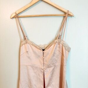 Elegant Pink Lace Slip Dress